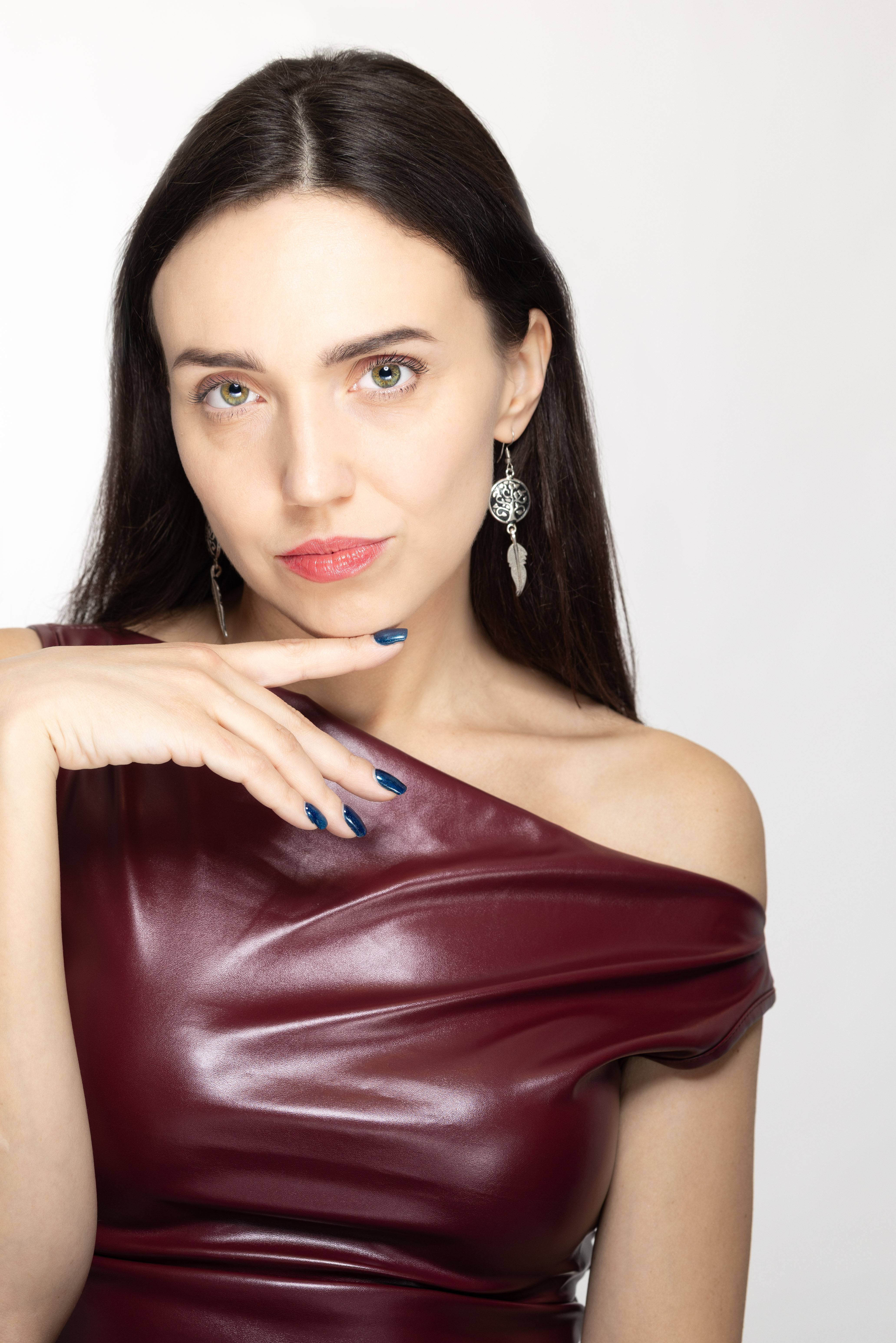 Elegant woman in stylish attire.